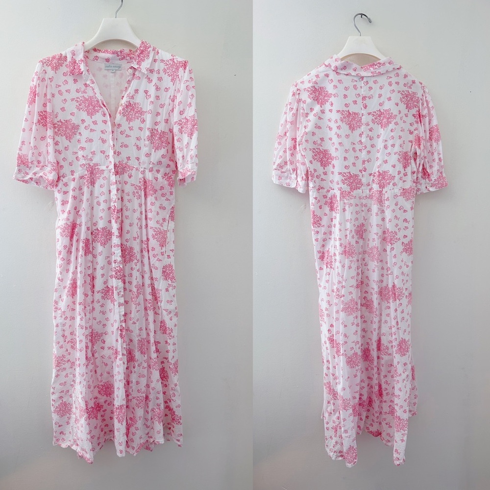 India Amory - Julia Amory Pink and White Dress Sz M - Picture 6 of 6